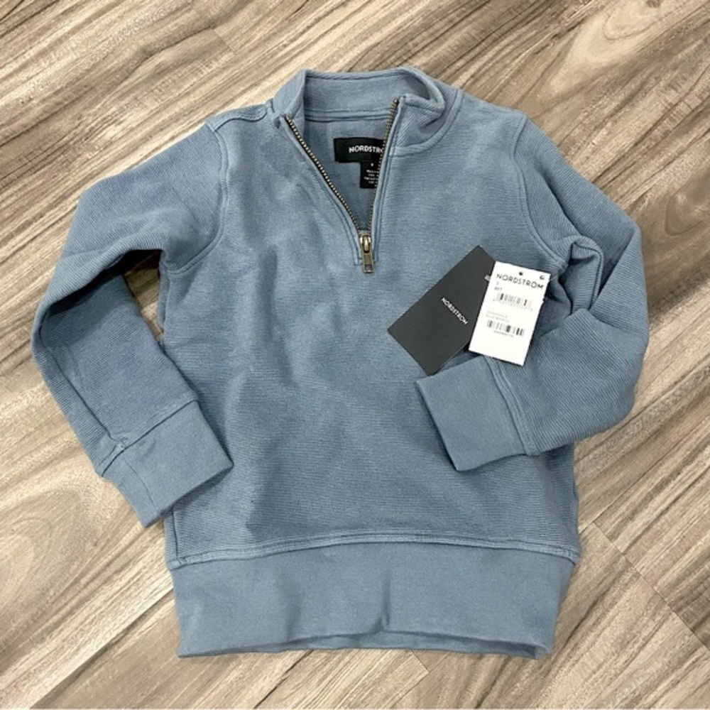 🆕 KIDS NORDSTROM Toddler Texture Quarter Zip Sweater